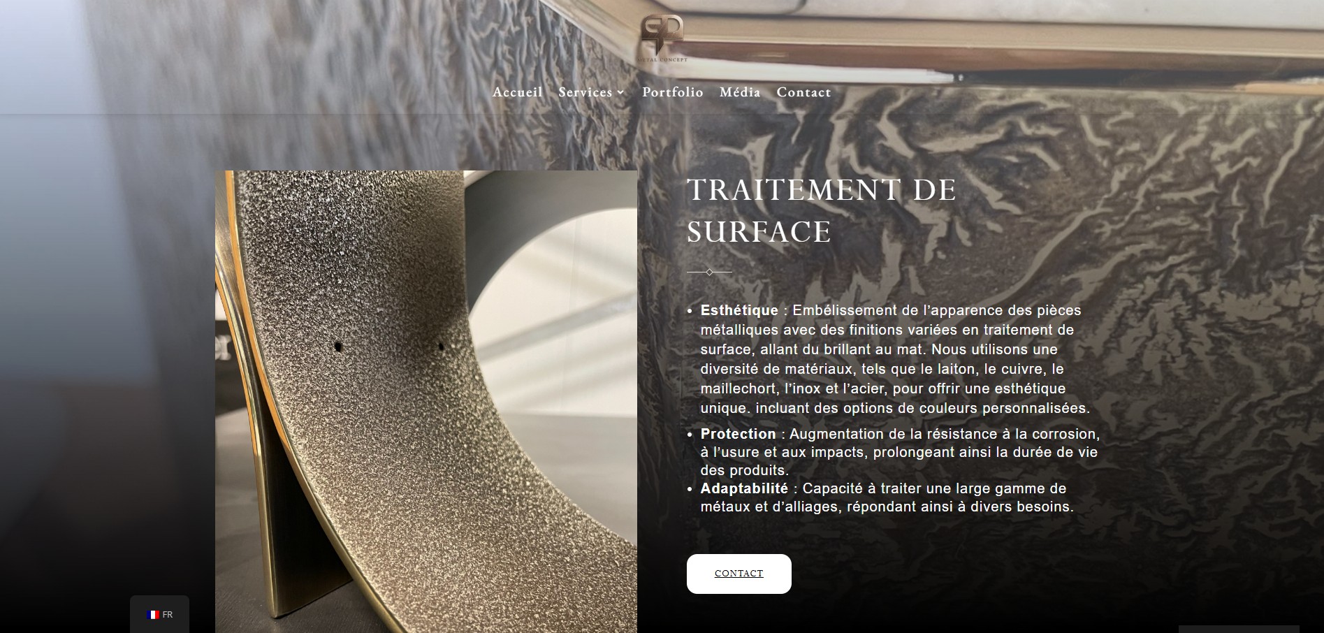 Site vitrine pour un artisan métallier de luxe — vue 2
