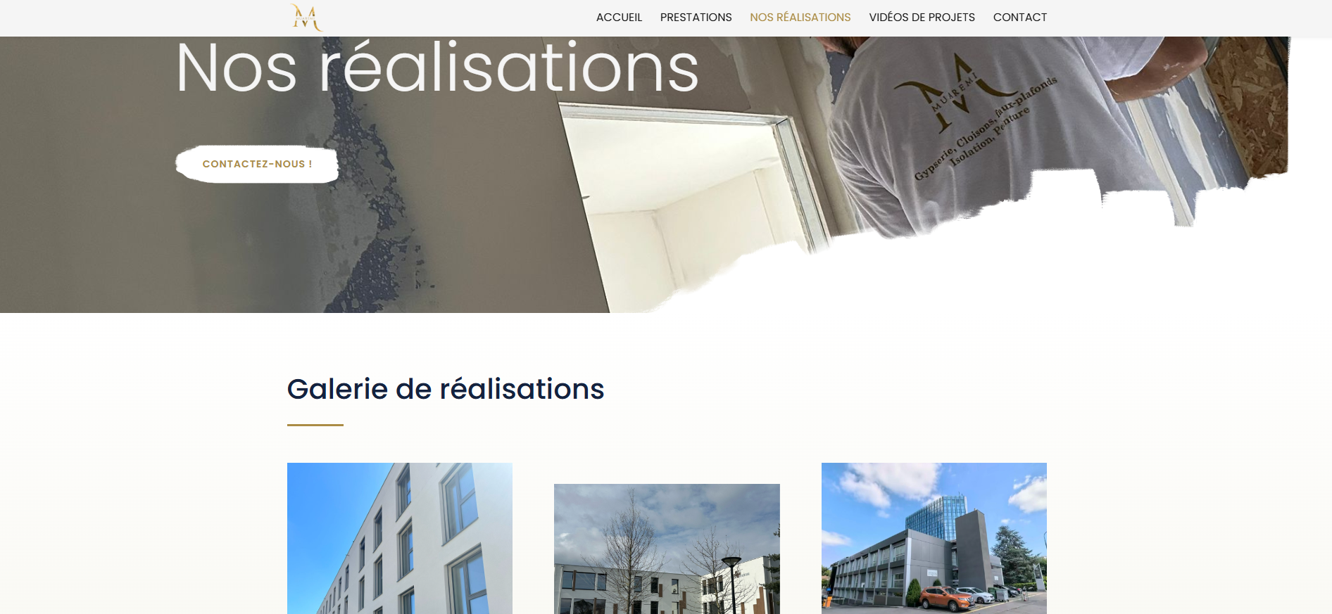 Site vitrine pour une Sàrl de gypserie et peinture — vue 2